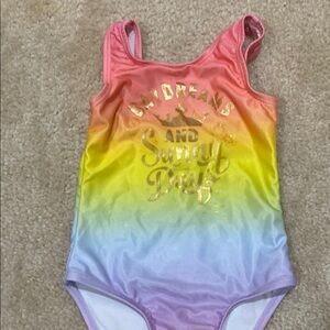 Disney Pink and Yellow Kids Swim One Piece
